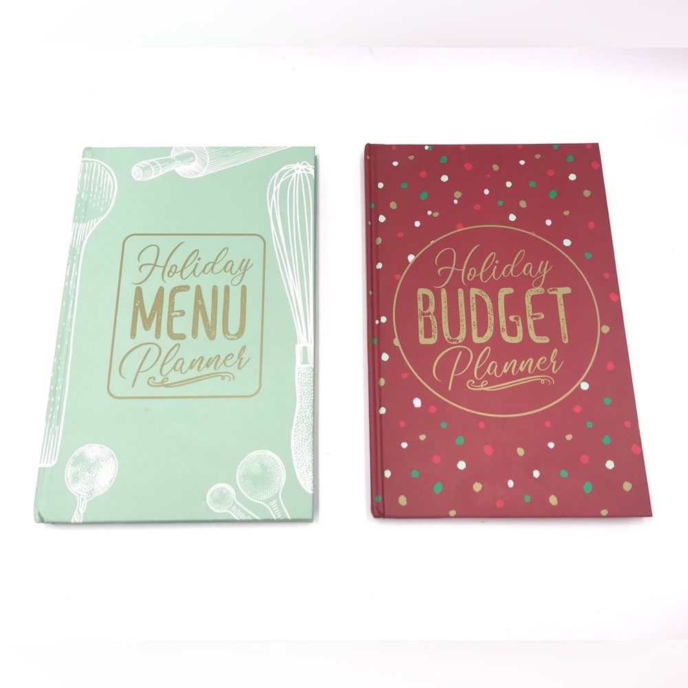 Lot‎ of 2 Books Holiday Budge Planner & Holiday Menu Planner Journal- NEW.